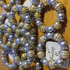 Elegant Gold and Silver Beaded Bracelets For Napkins Or Other Ideas